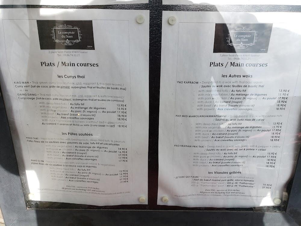 Le Comptoir du Siam (Thaï) - Menu Image 4